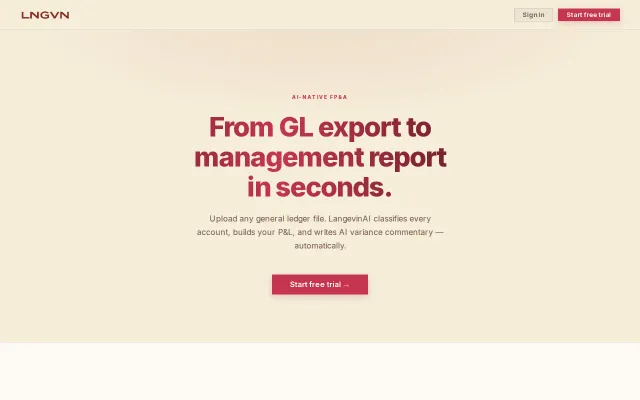 LangevinAI – Automated FP&A for Everyone