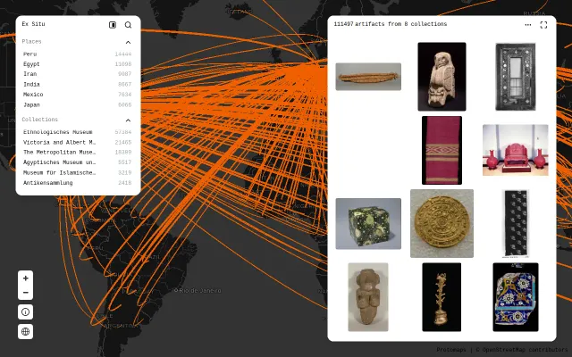 Ex Situ, open-source spatial index of displaced cultural artifacts