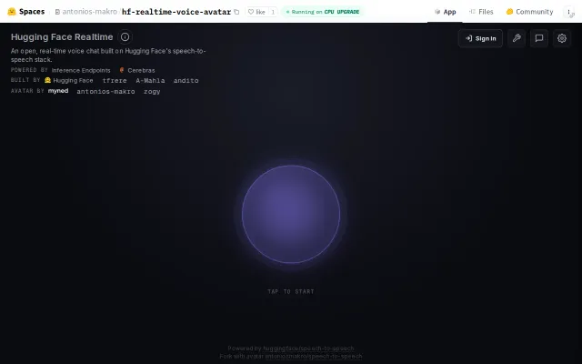 We gave Hugging Face's realtime voice demo a face and it runs on a CPU