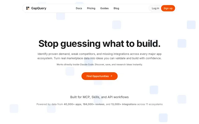 GapQuery – find app-market gaps from 35,600 apps and their reviews