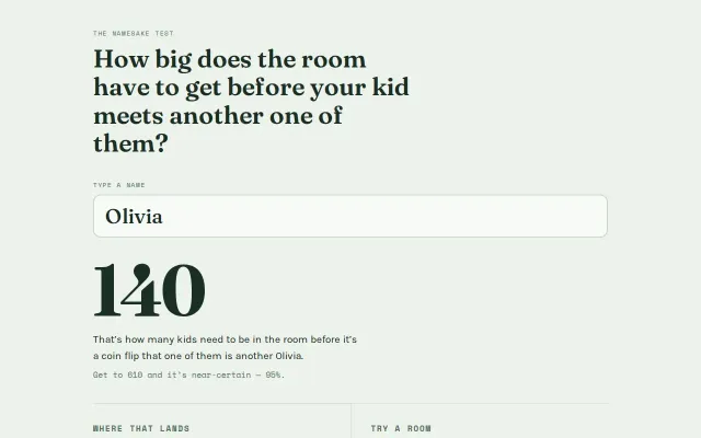 How many other kids need to be in the room before they match names