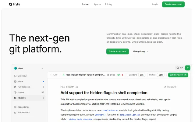Trylle – The Next-Gen Git Platform for Modern Teams
