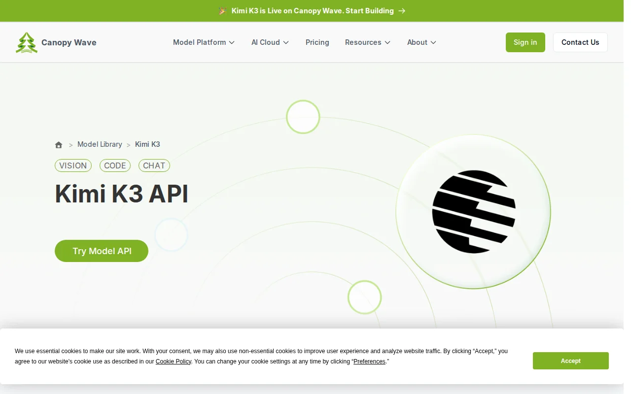 Kimi K3 Is Now Live on Canopy Wave
