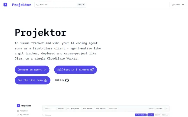 Open-source Cloudflare deployed agent native task management and wiki